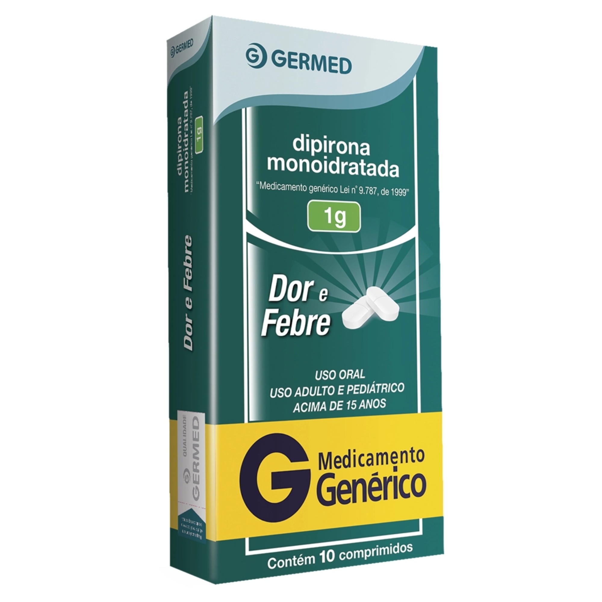 Dipirona 1g Com 10 Comprimidos Germed Genérico