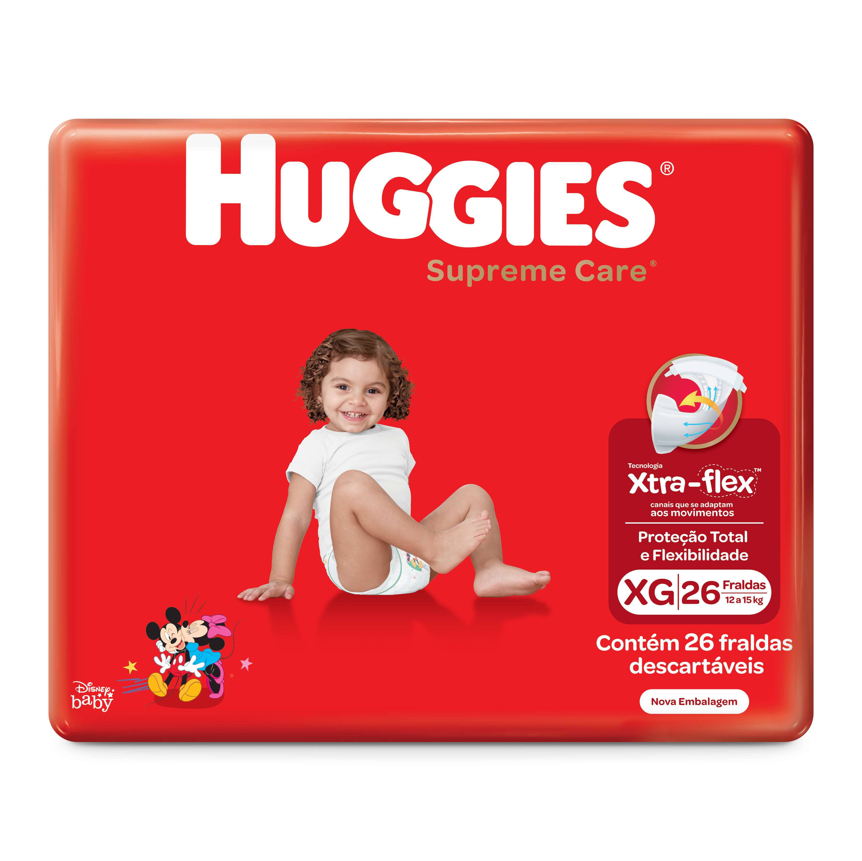 Fralda Huggies Supreme Care Mega XG 26 Unidades