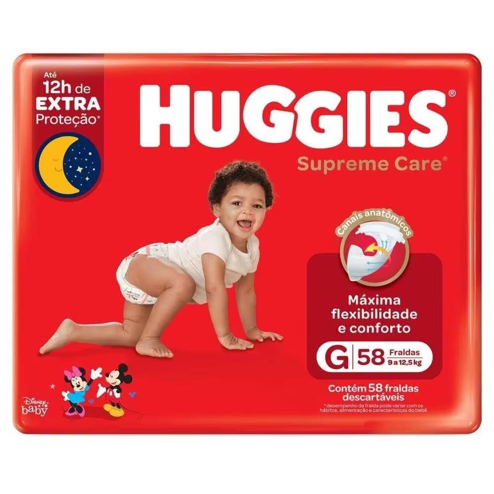 Fralda Huggies Supreme Hiper G 58 Unidades