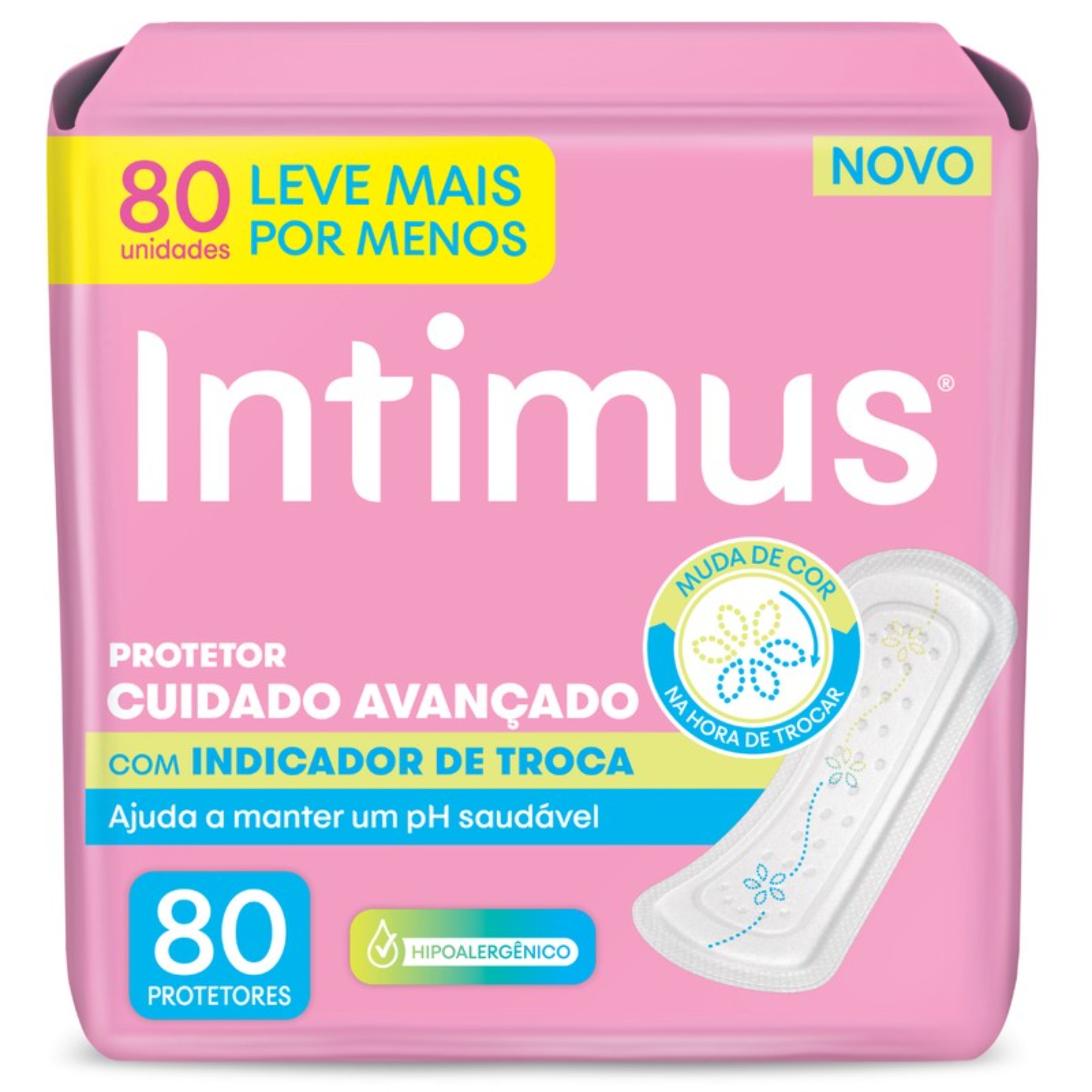 Protetor Diário Intimus 80 Unidades com Indicador de Troca