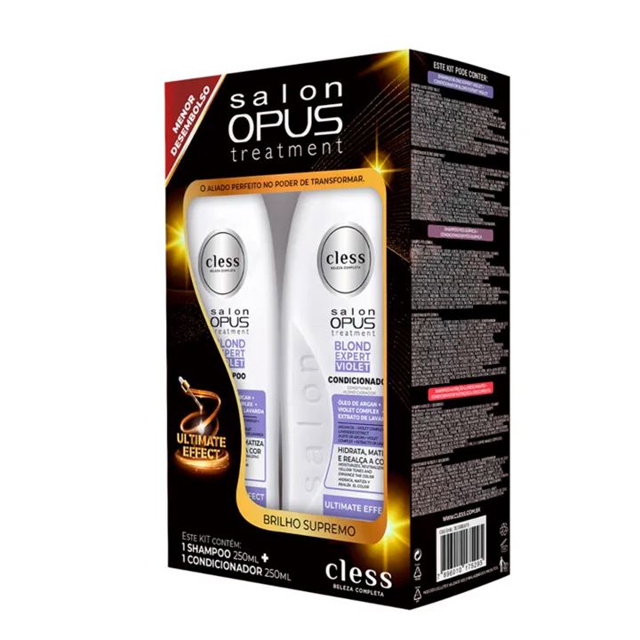 Kit Shampoo + Condicionador Salon Opus 250ml Blond Ex Violet