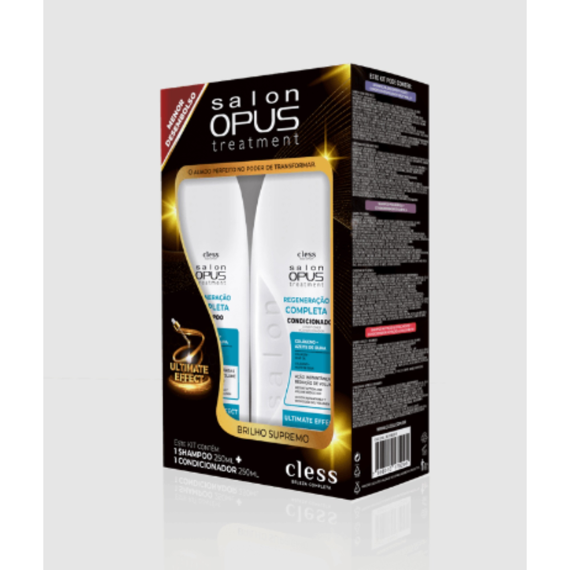 Kit Shampoo + Condicionador Salon Opus 250ml Regeneração Completa