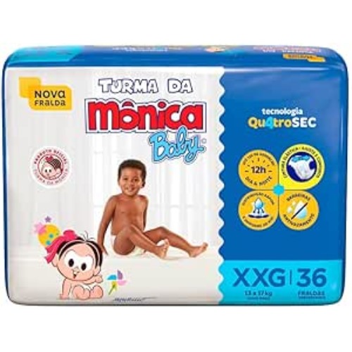 Fralda Turma Da Monica Baby Mega Xxg 36Unidades