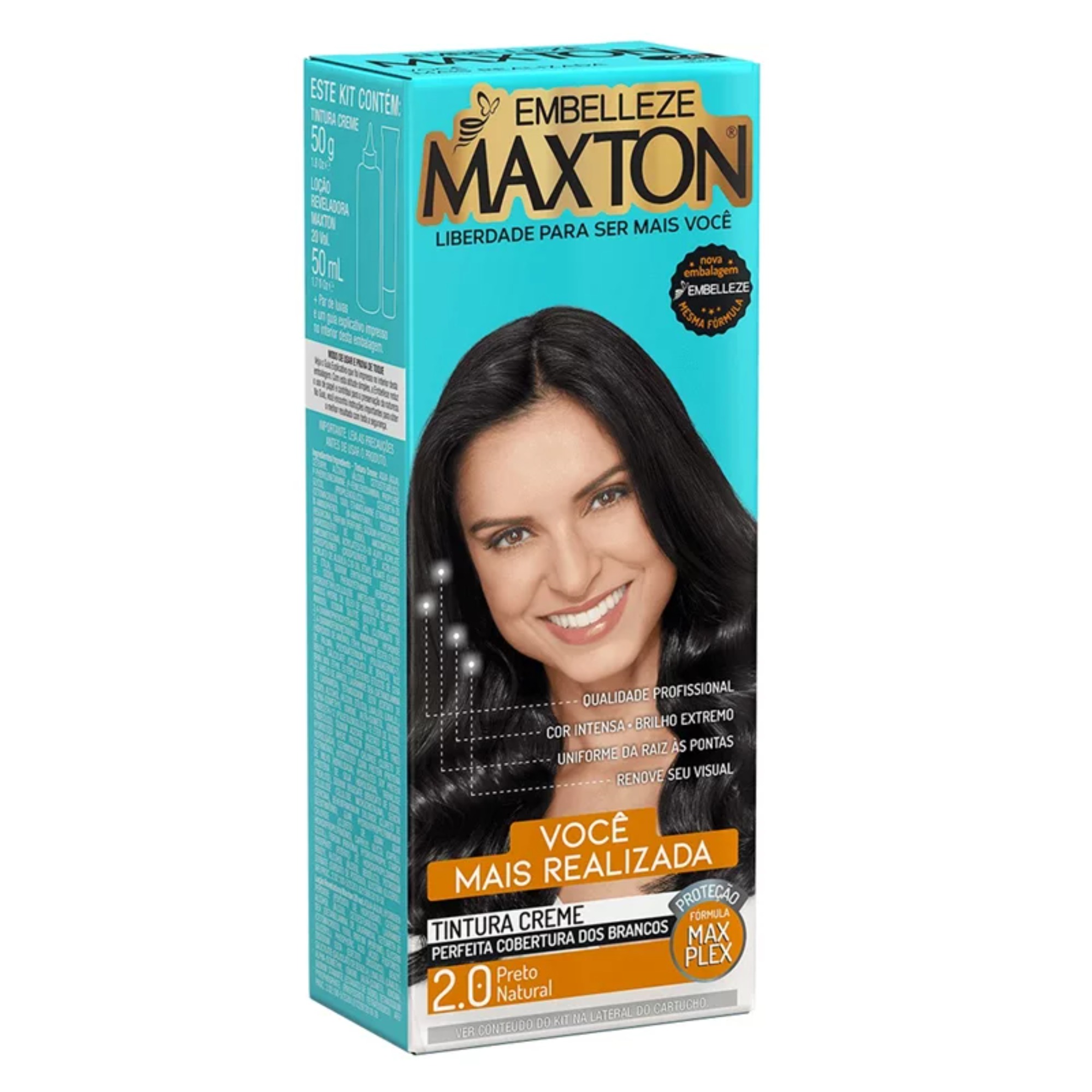 Tintura Maxton Kit Prático 2.0 Preto Natural