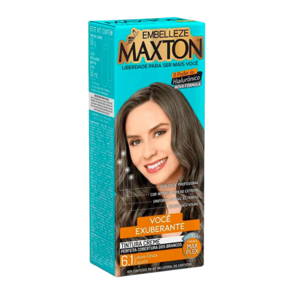 Tintura Maxton 6.1 Louro Cinza Escuro Kit Prático
