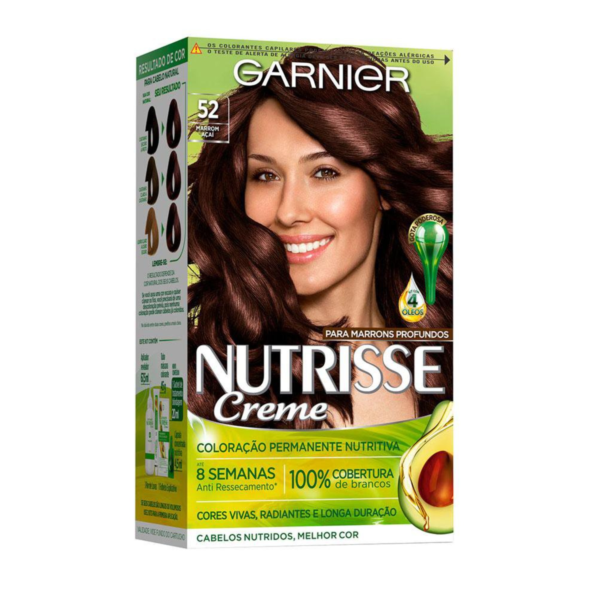 Tintura Garnier Nutrisse 52 Marrom Açaí