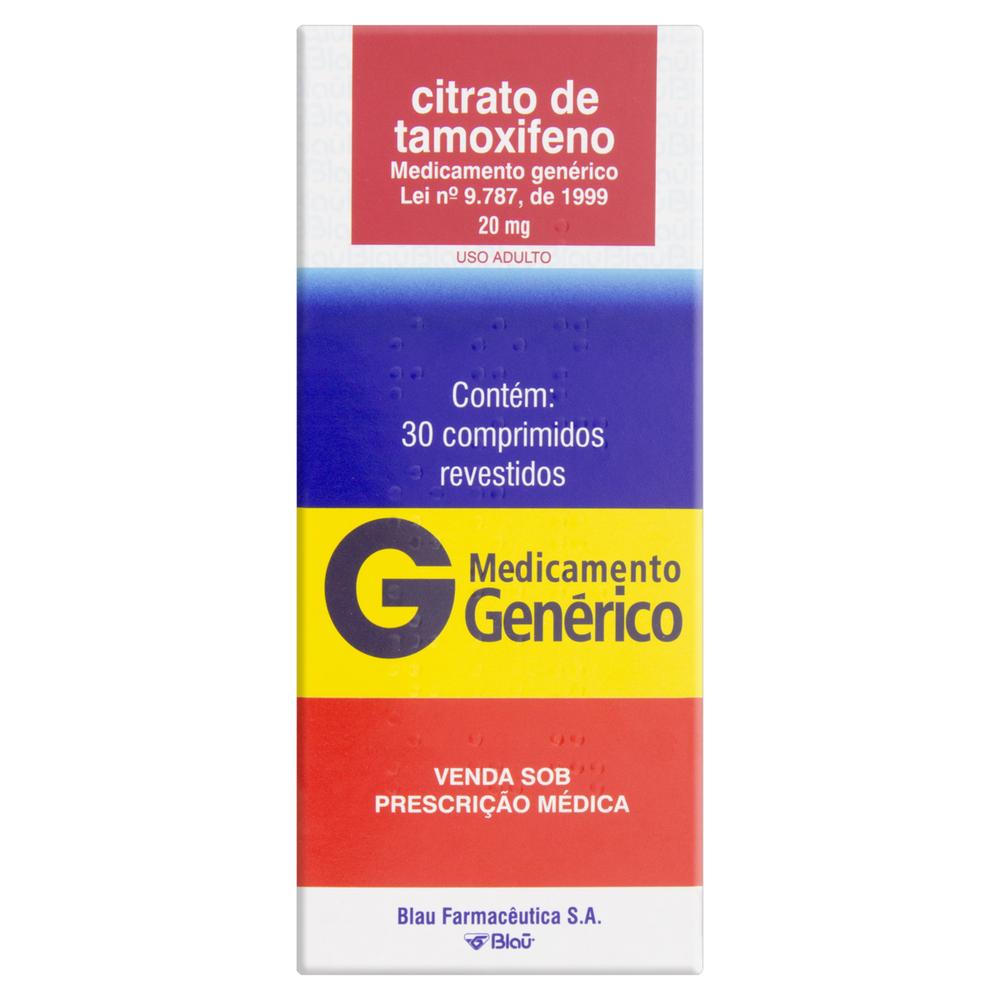 Tamoxifeno 20mg com 30 Comprimidos Blau Genérico