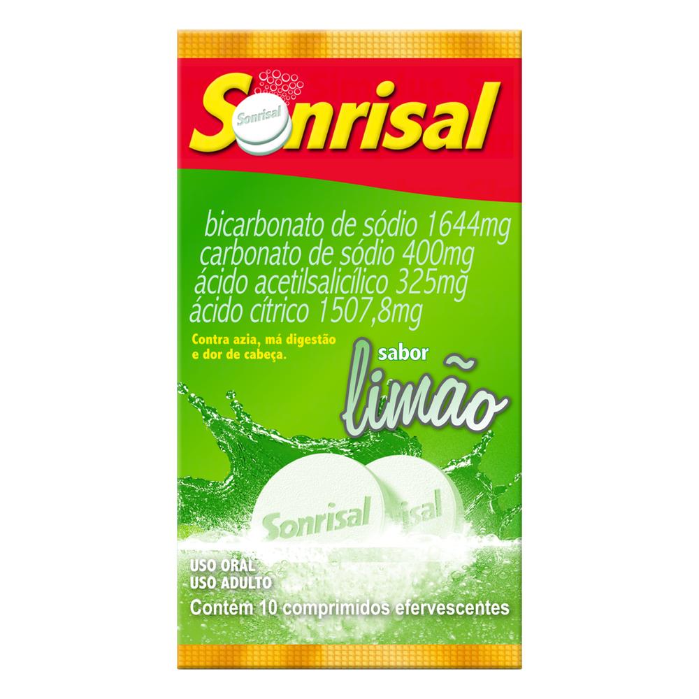 Sonrisal Efervecente 10 Comprimidos Efervescentes LimÃ£o