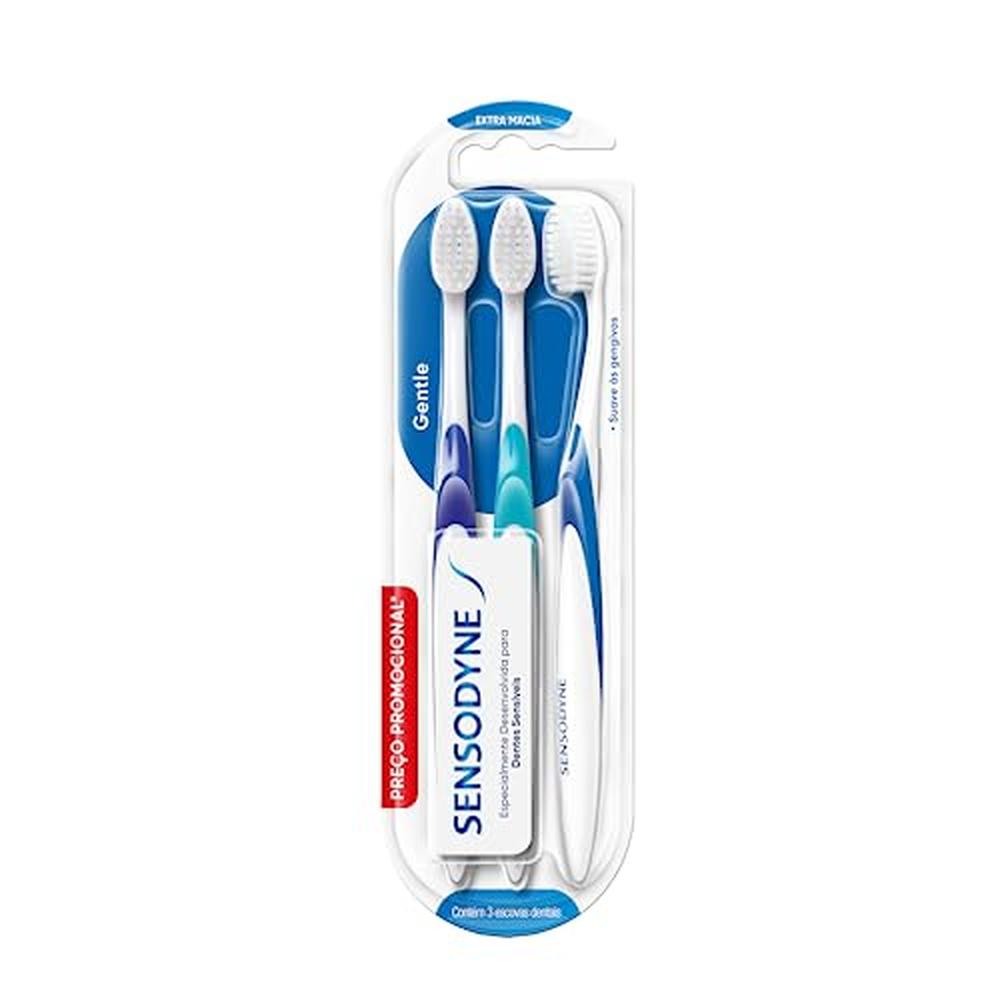 Escova Dental Sensodyne ED Gentle com 3 Unidades