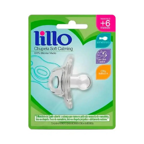 Chupeta Lillo Soft 100%Silicone T2 Transparente R623101