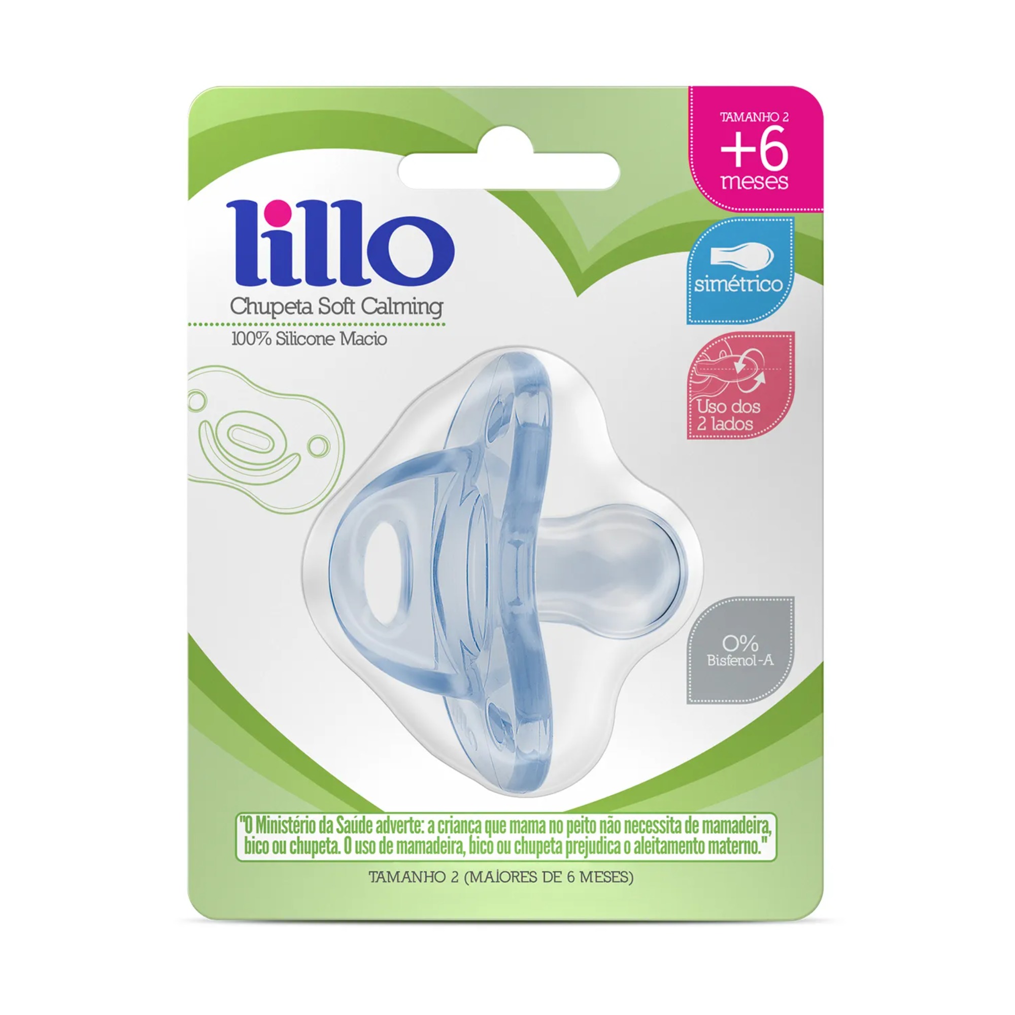 Chup Lillo Calming Soft 100% Silic Simétrico T2 Azul R629821