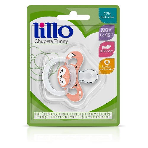 Chup Lillo Funny Animais Silic Anat Tam 1 Raposa R627601