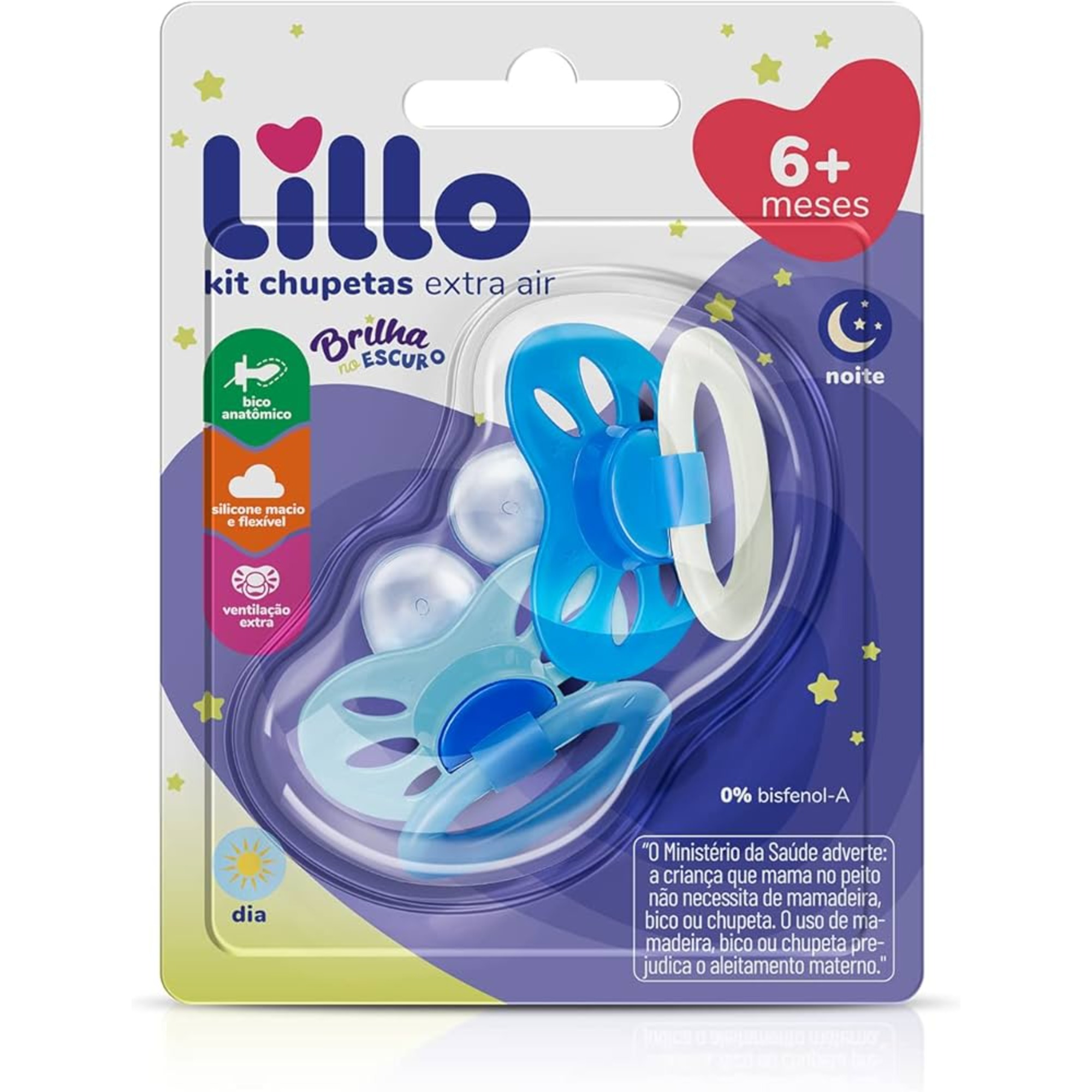 Kit Chup Lillo Dia e Noite Extra Air Tam2 Anatômico 2un Menino R632421