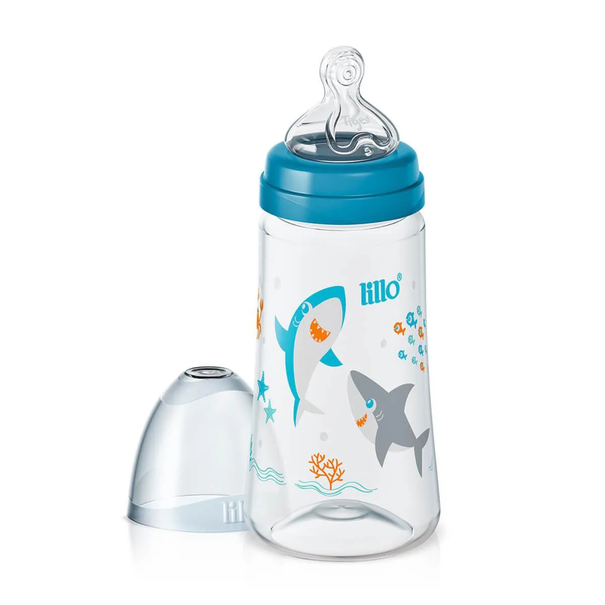 Mamadeira Infantil Lillo Design Smart Simétrica Flex Rap Silicone Menino 300ml