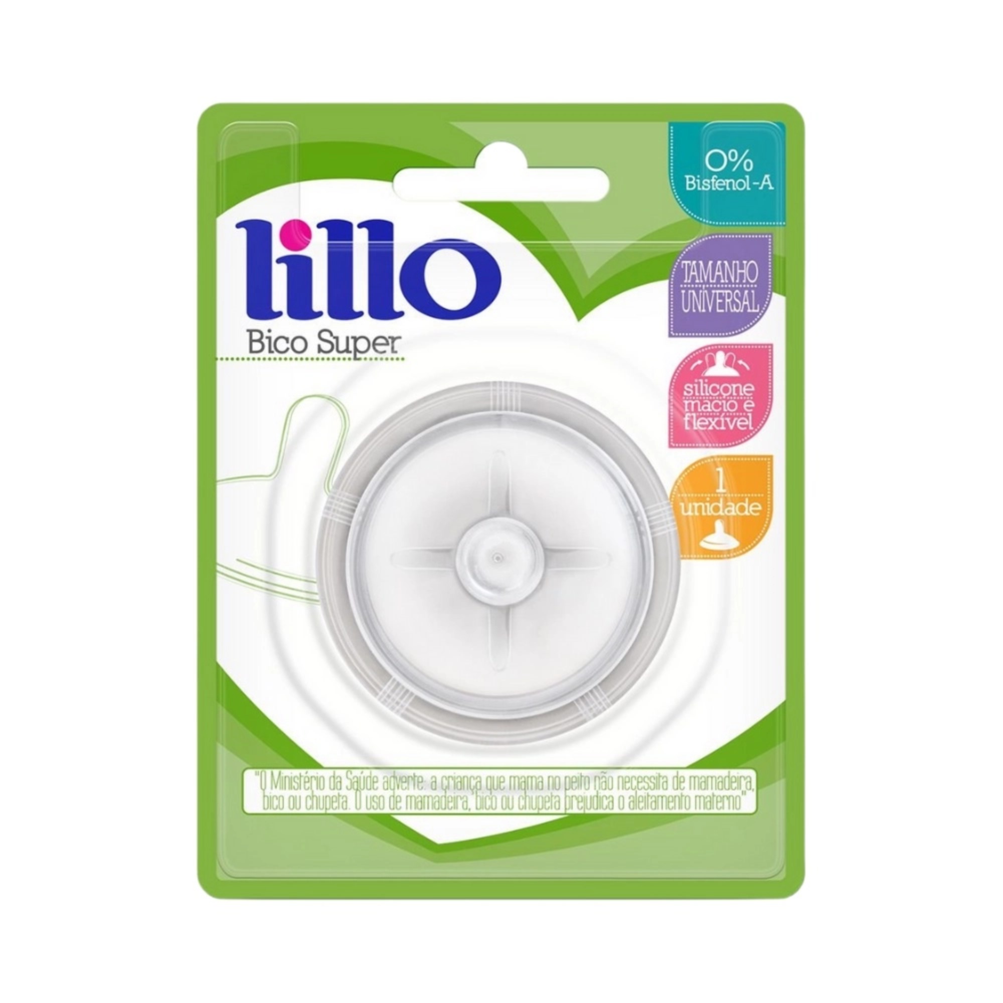 Bico de Mamadeira Lillo Super Evolution Silic R636100- Fluxo Médio