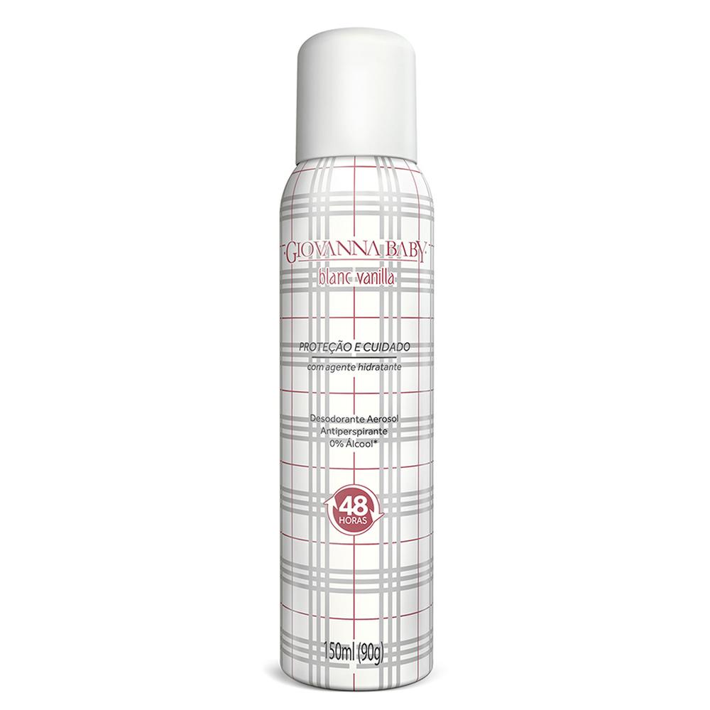 Desodorante Giovanna Baby Aerossol 150ml Blanc Vanilla