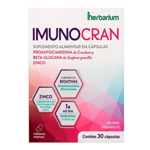 Imunocran Herbarium Com 30 Compimidos