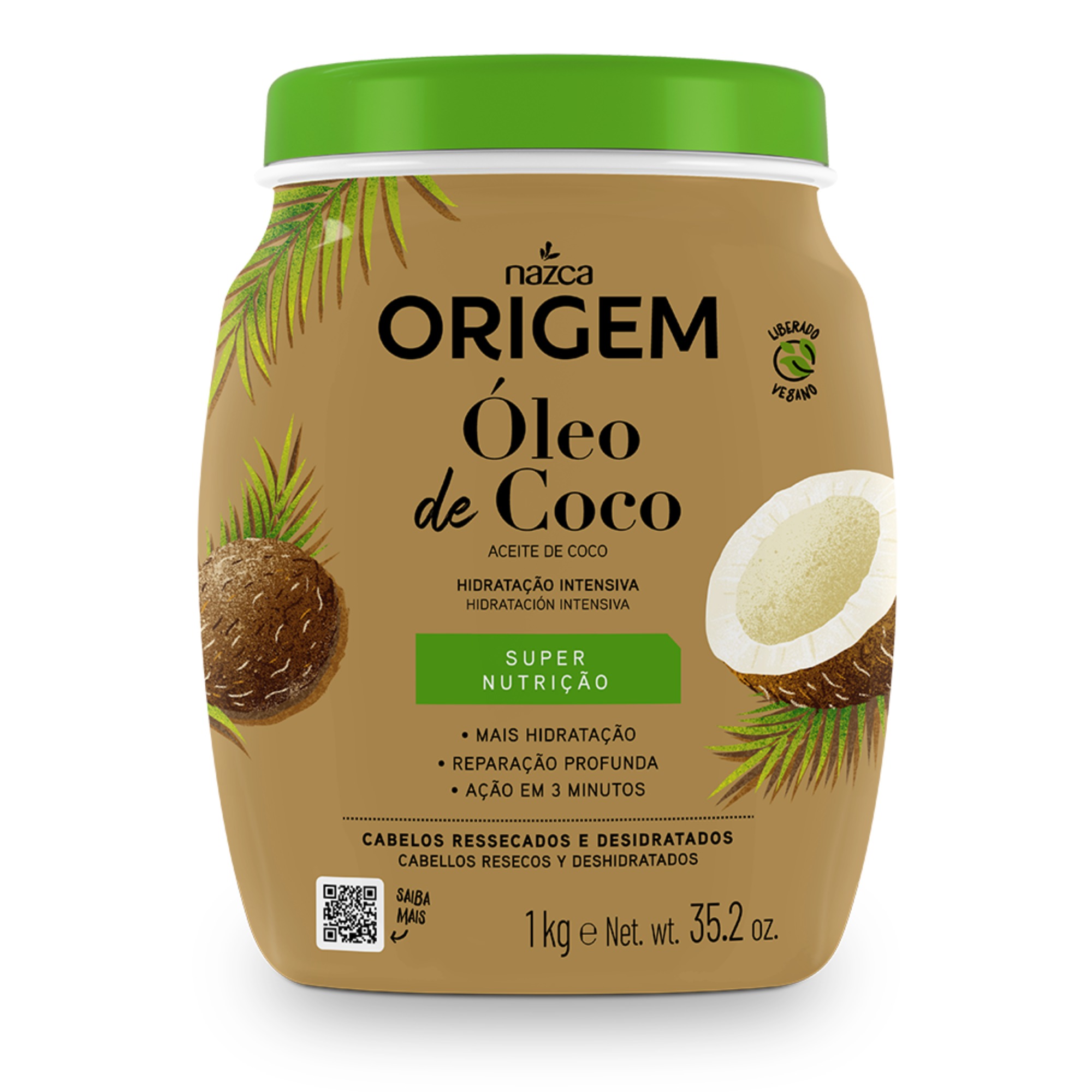 Creme De Cabelo Origem 1Kg Óleo De Coco