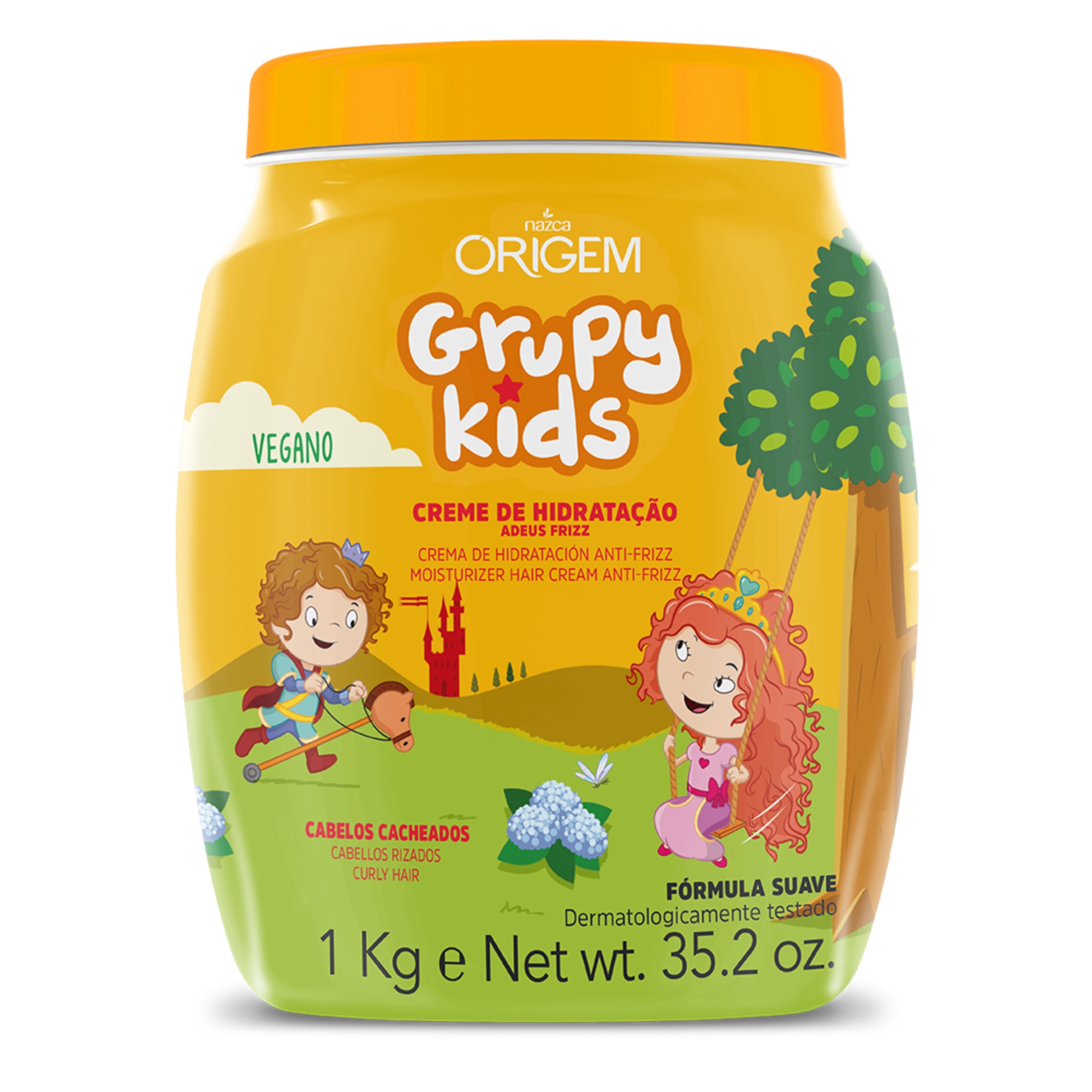 Creme de Cabelo Infantil Origem 1Kg Anti Frizz Grupy Kids