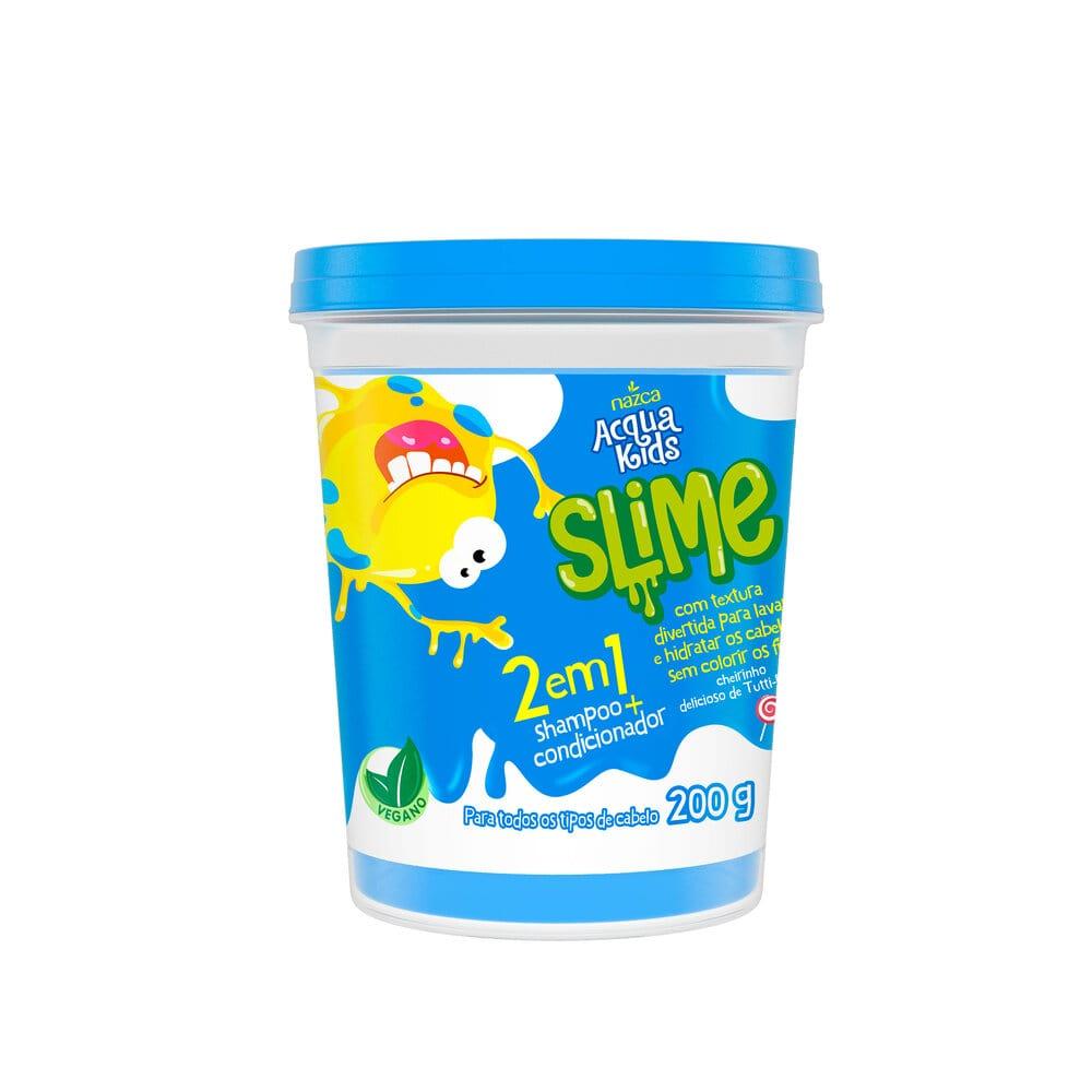 Shampoo Infantil Acqua Kids Slime 200g 2 em 1 Azul