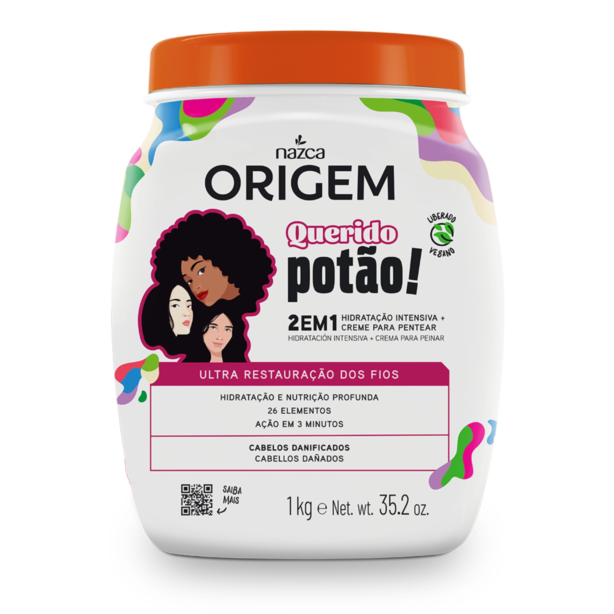 Creme de Cabelo Origem 1Kg 2 Em 1 Querido Potão