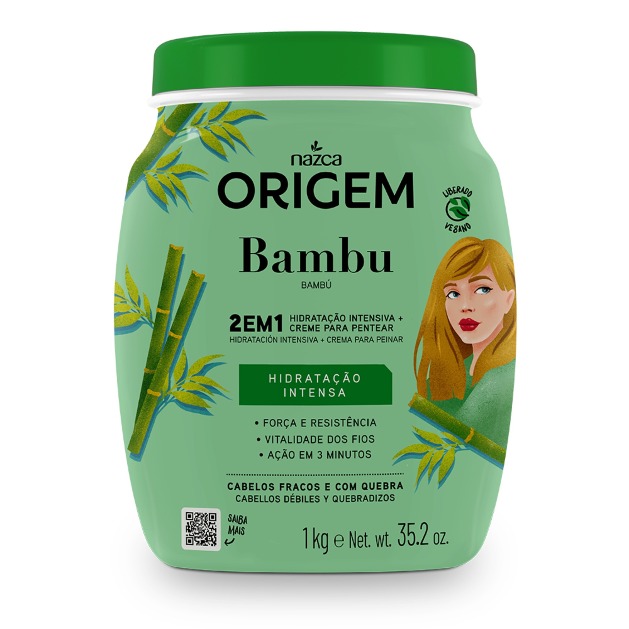 Creme de Cabelo Origem 1Kg 2 Em 1 Bambu