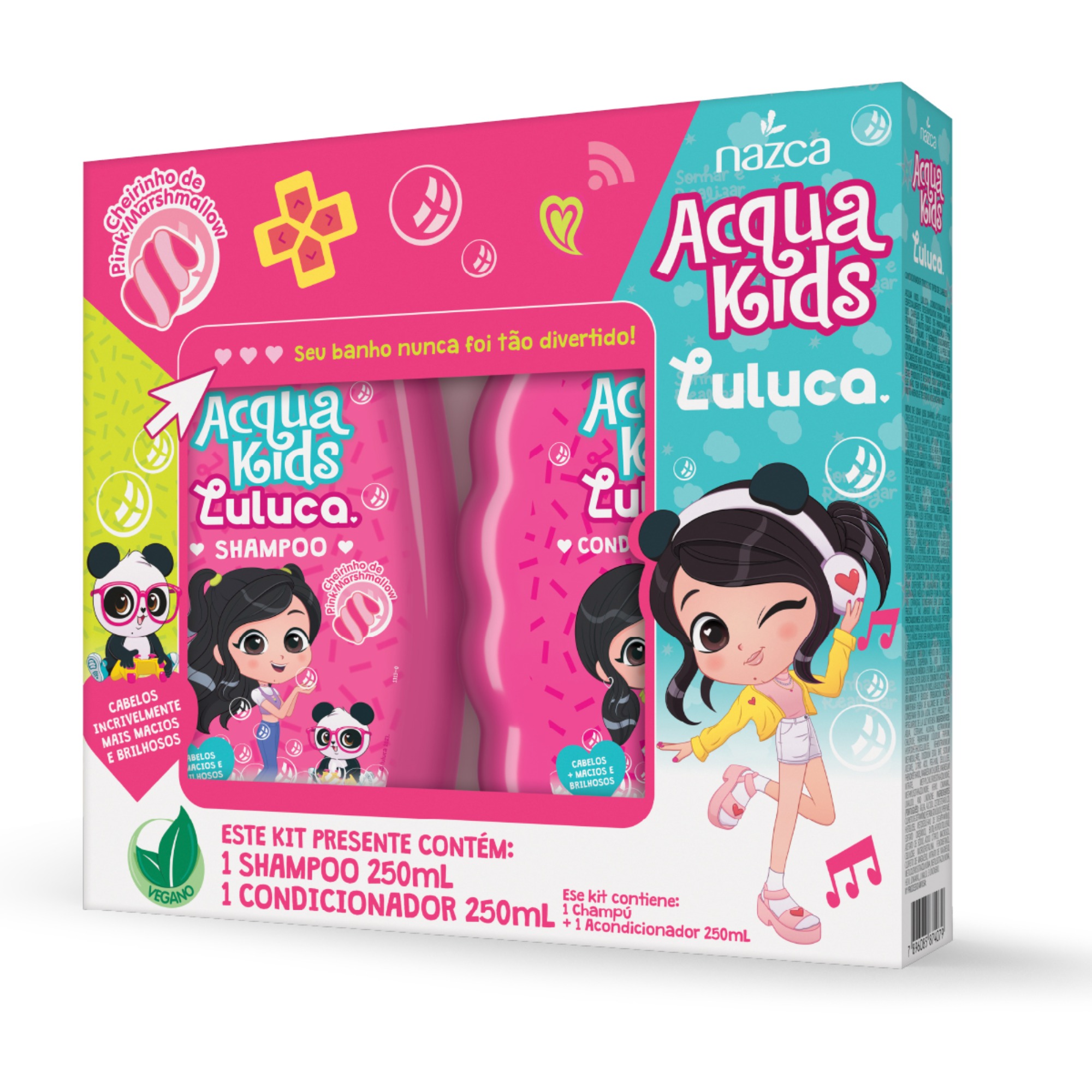 Kit Infantil Shampoo+Condicionador 250ml Acqua Kids Luluca