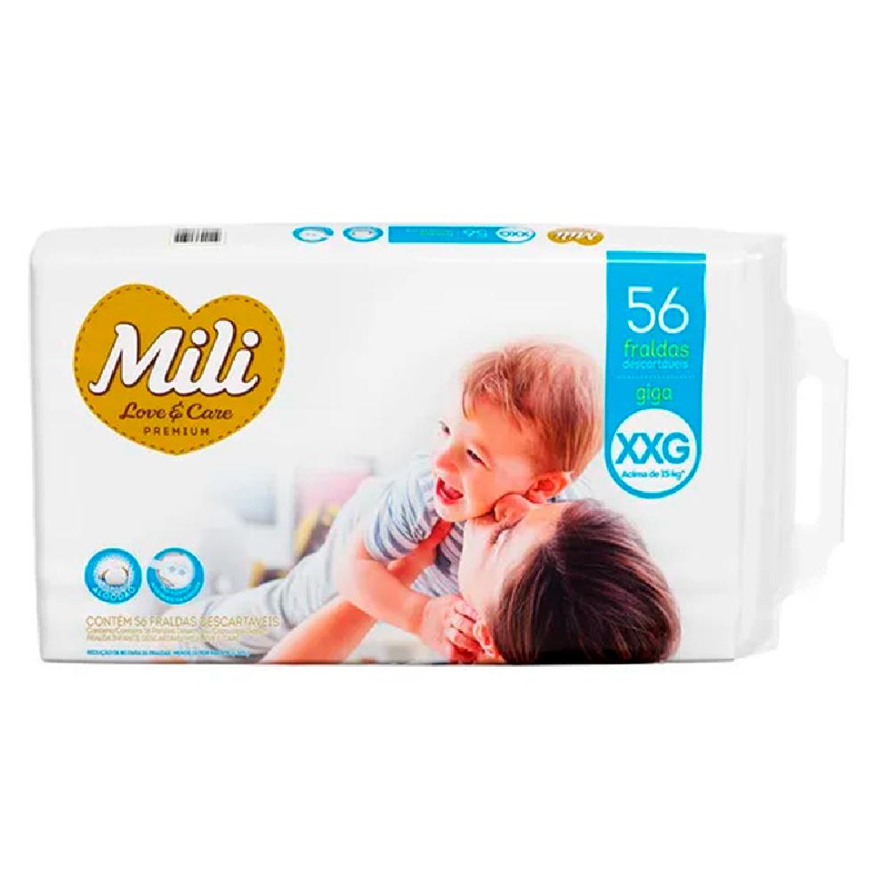 Fralda Mili Love Care Giga Xxg Com 56 Unidades