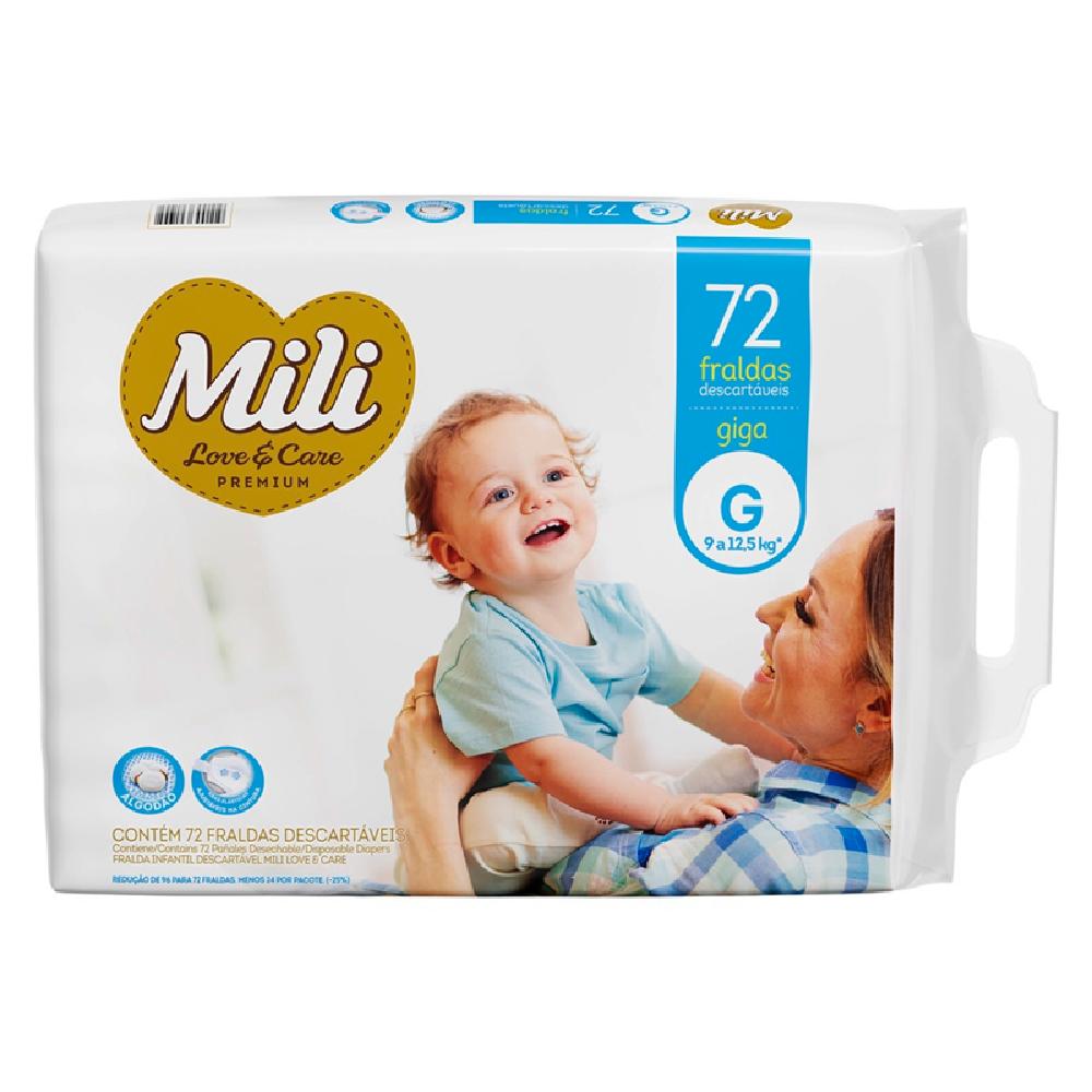 Fralda Mili Love Care Giga G Com 72 Unidades