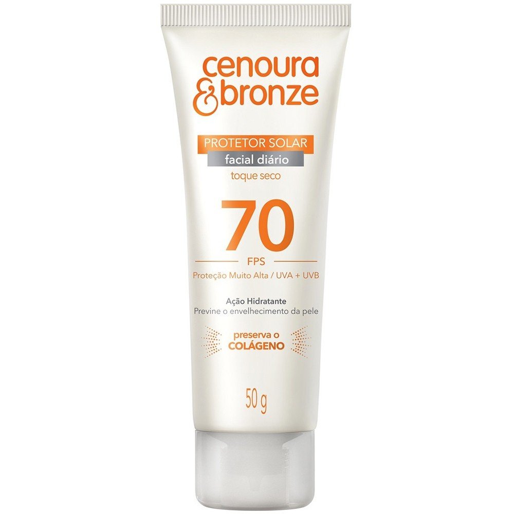 Protetor Solar Facial Cenoura & Bronze FPS70 50g