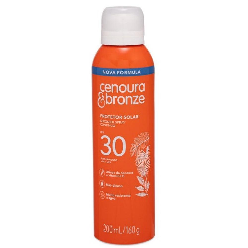 Protetor Solar Cenoura E Bronze F30 Aerosol 200Ml