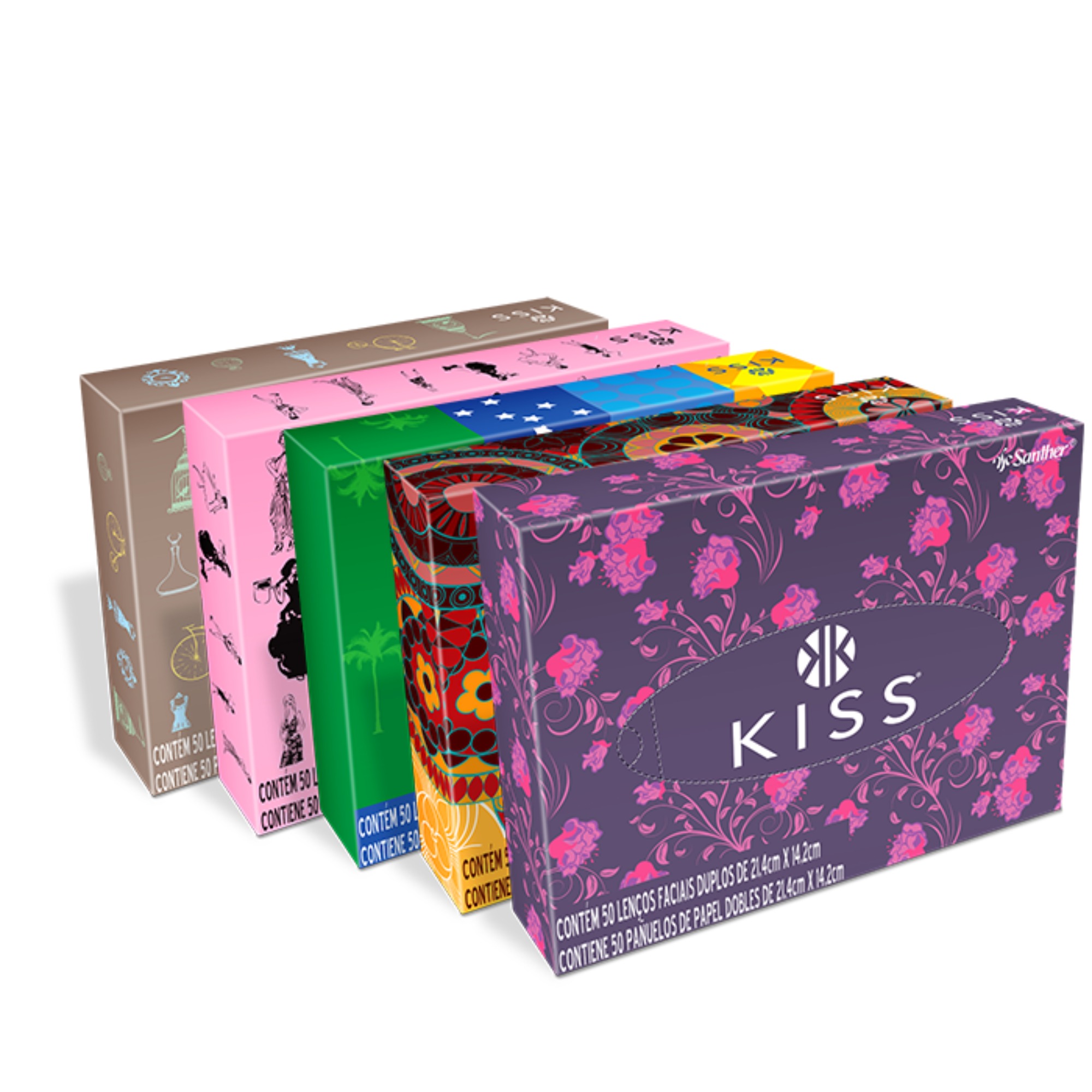 Lencos Papel Kiss Facial 50 Unidades