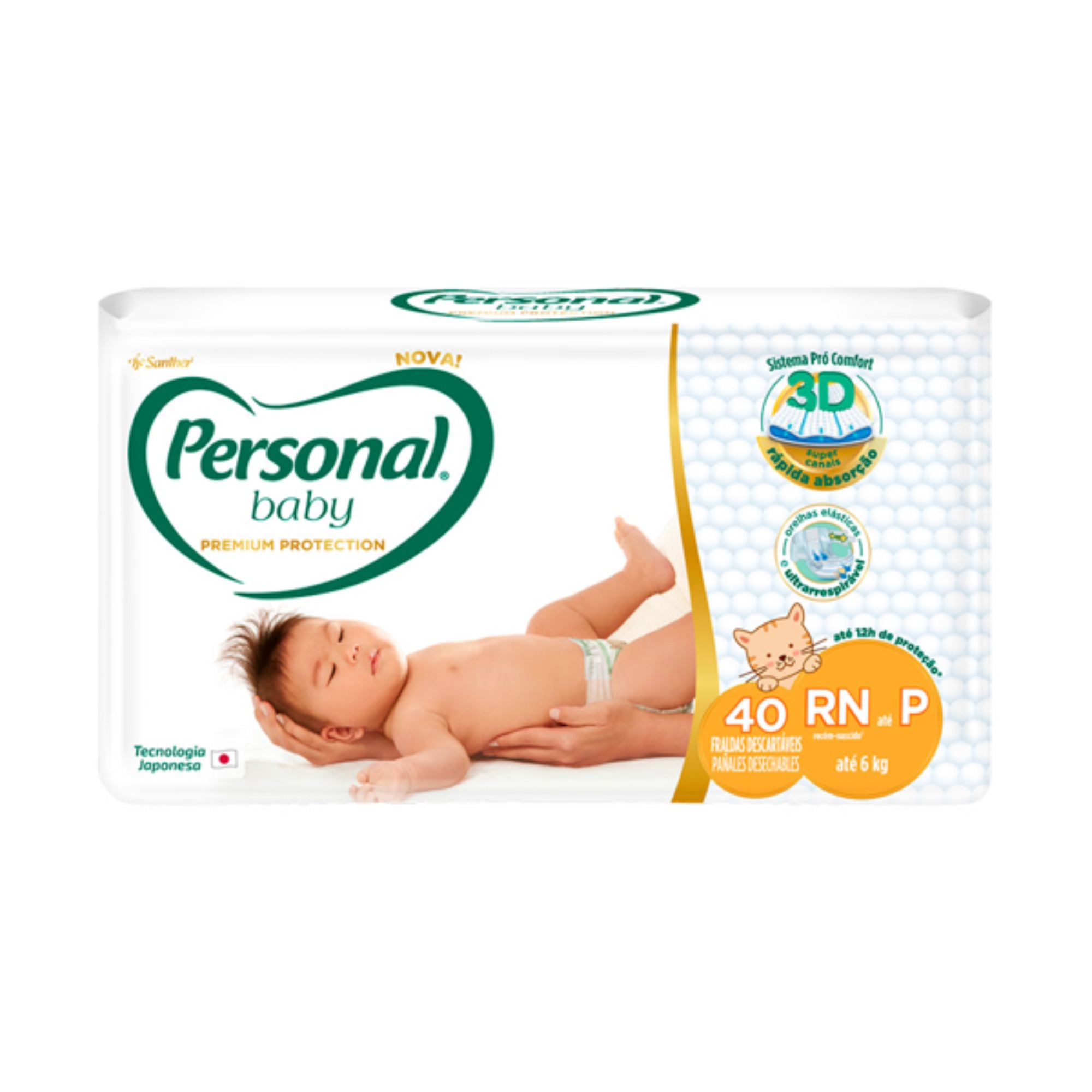 Fralda Personal Premium Protection Mega P 40 Unidades