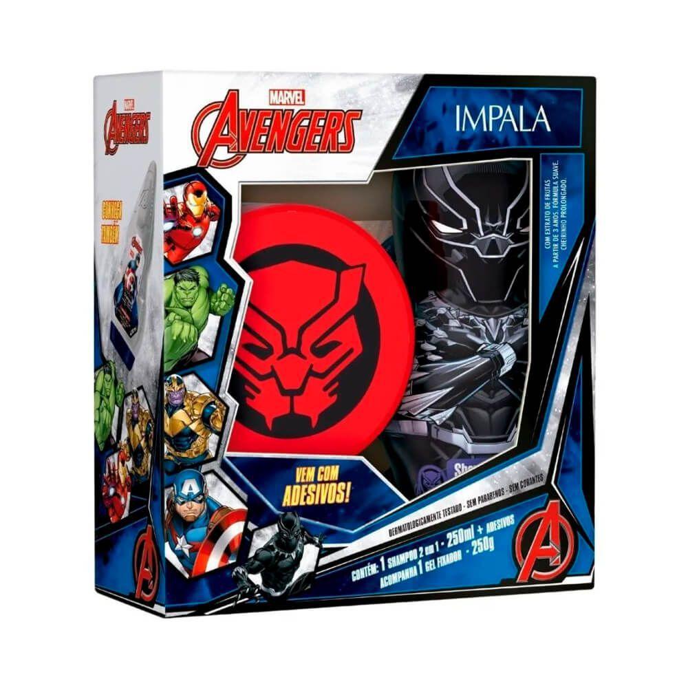 Kit Shampoo+Gel Impala 250ml Avengers Pantera Negra