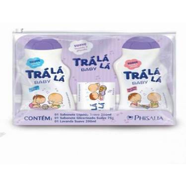 Kit Infantil Tralala Baby Shampoo+Sabonete Líquido 250ml Suave