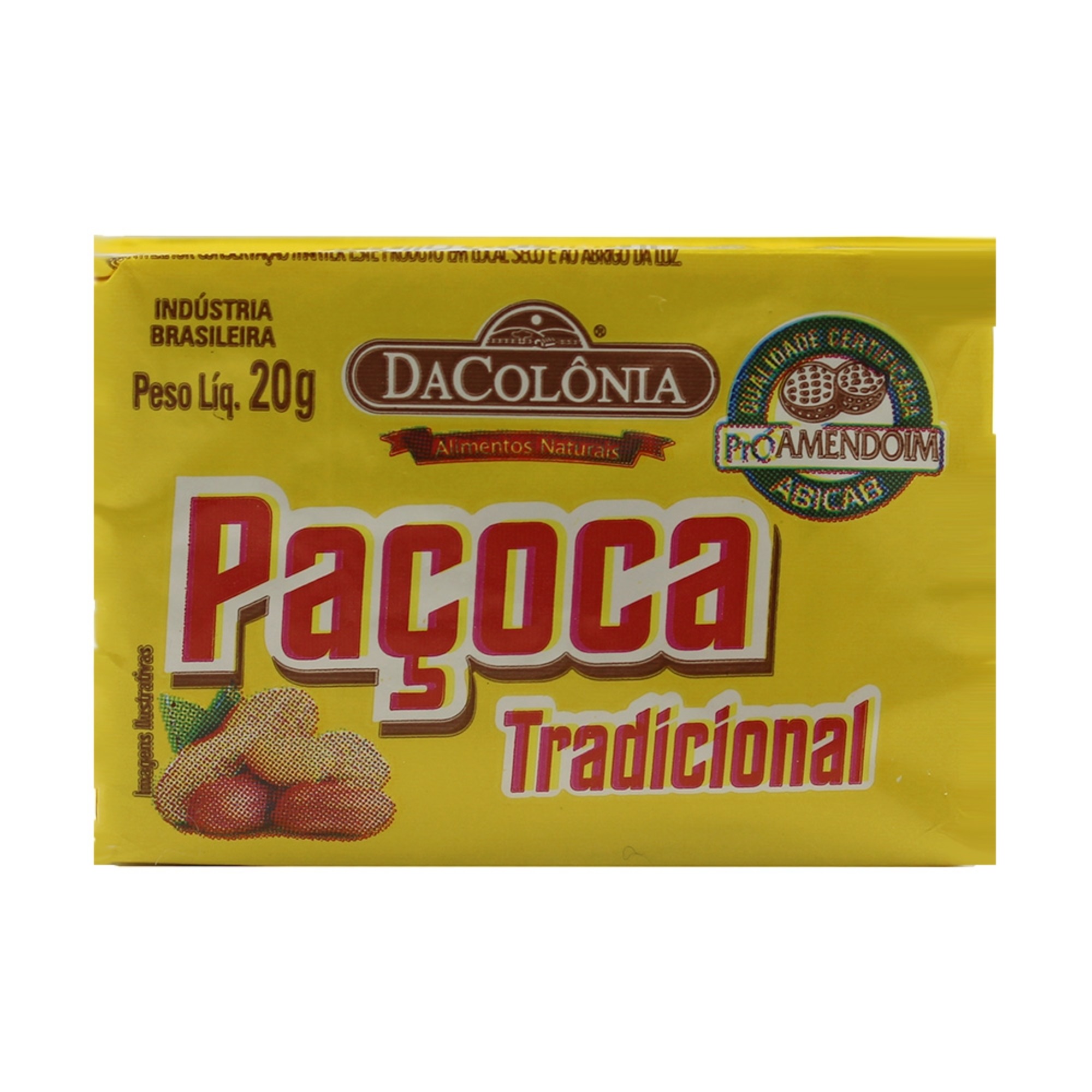 Paçoca Tradicional Retangular Dacolônia 18G