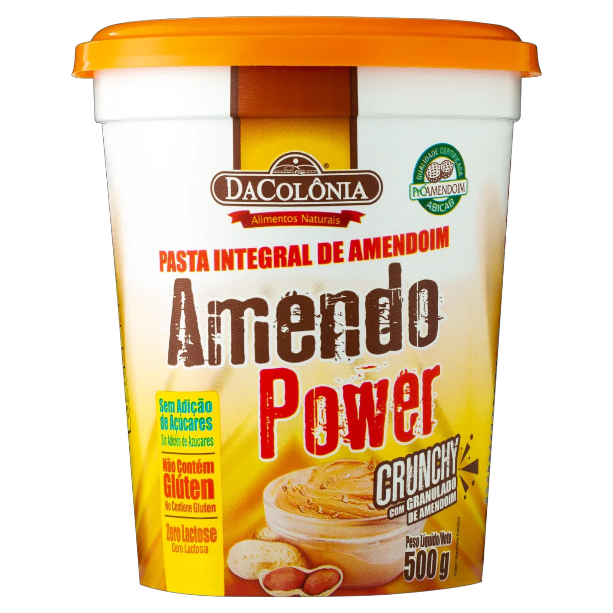 Pasta de Amendoim DaColônia 500g Amendo Power Integral Crocante