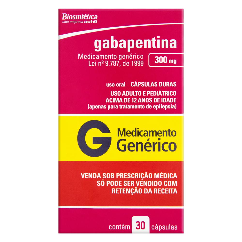 Gabapentina 300mg com 30 Cápsulas Biosintética Genérico