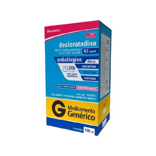Desloratadina 0.5Mg/Ml 100Ml Biosintética Genérico