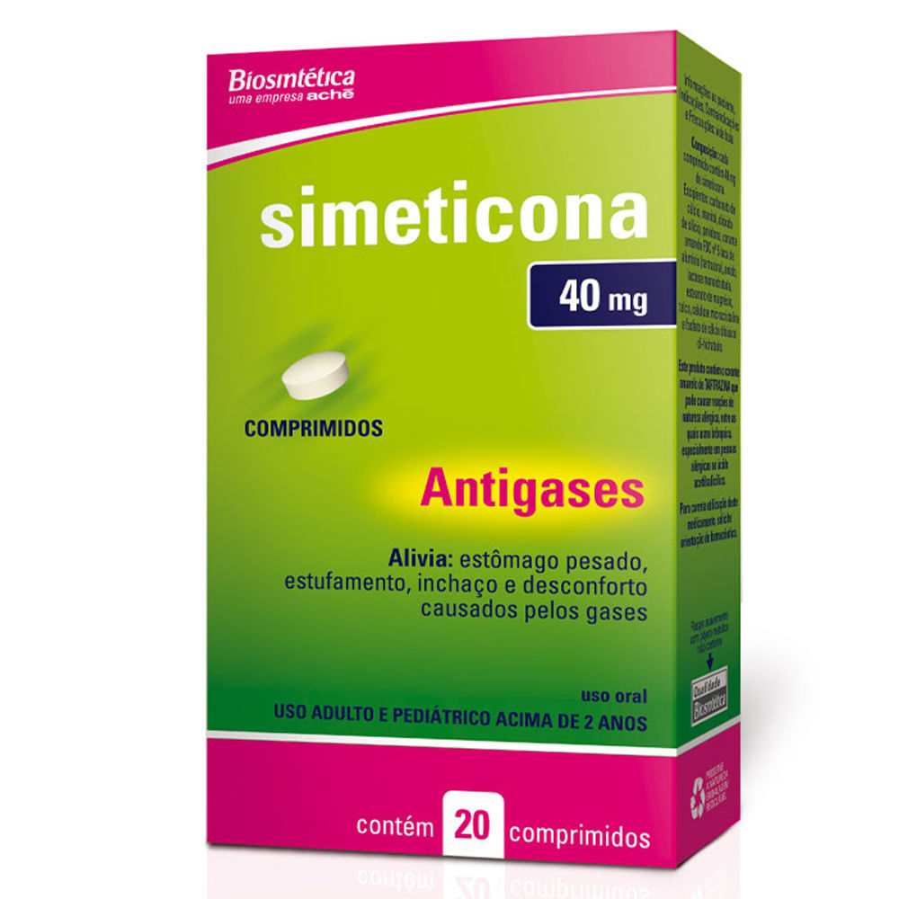 Simeticona 40mg com 20 Comprimidos