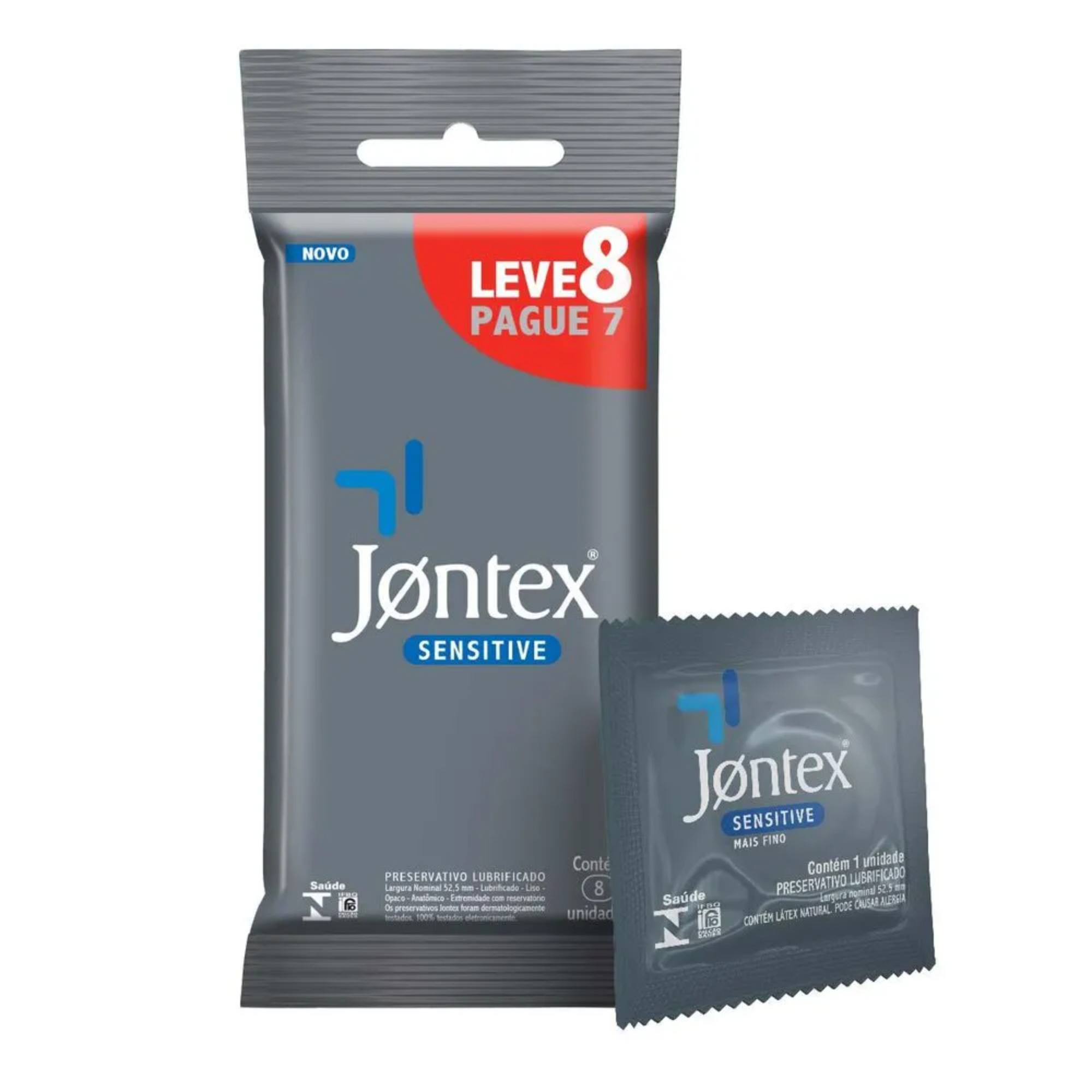 Preservativo Jontex Leve 8 Pague 7 Sensitive 