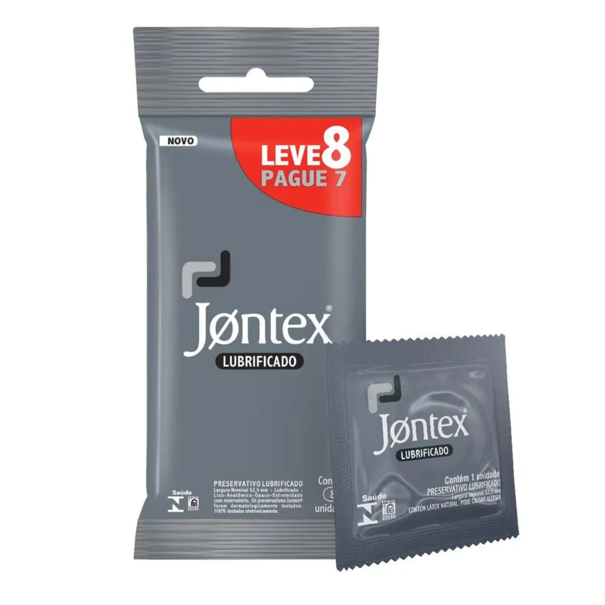 Preservativo Jontex Leve 8 Pague 7 Lubrificado