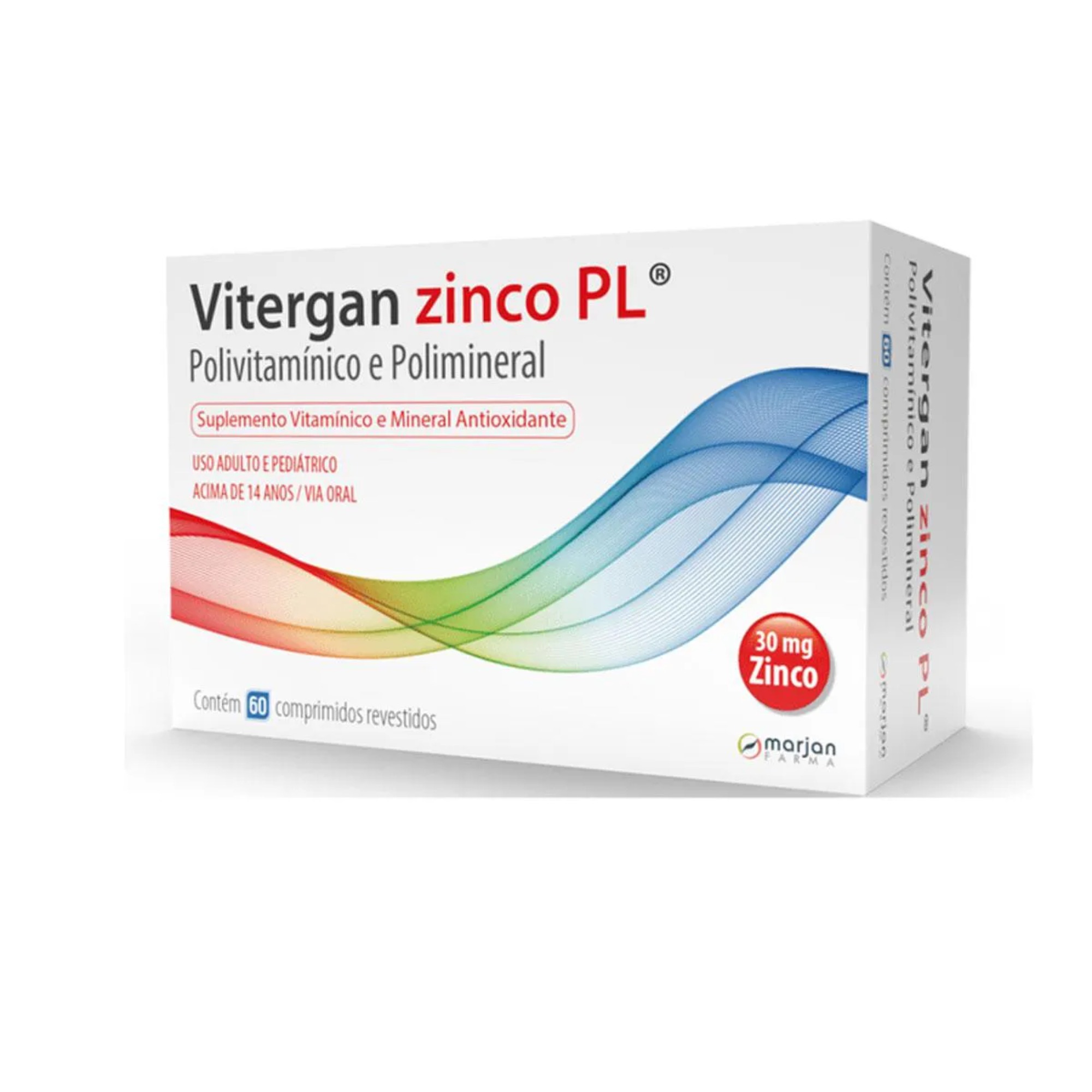 Vitergan Zinco Plus com 60 comprimidos