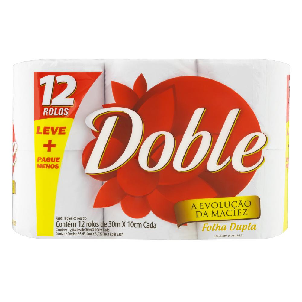 Papel Higienico Doble Skincare 30M Neutro Folha Dupla 12Un