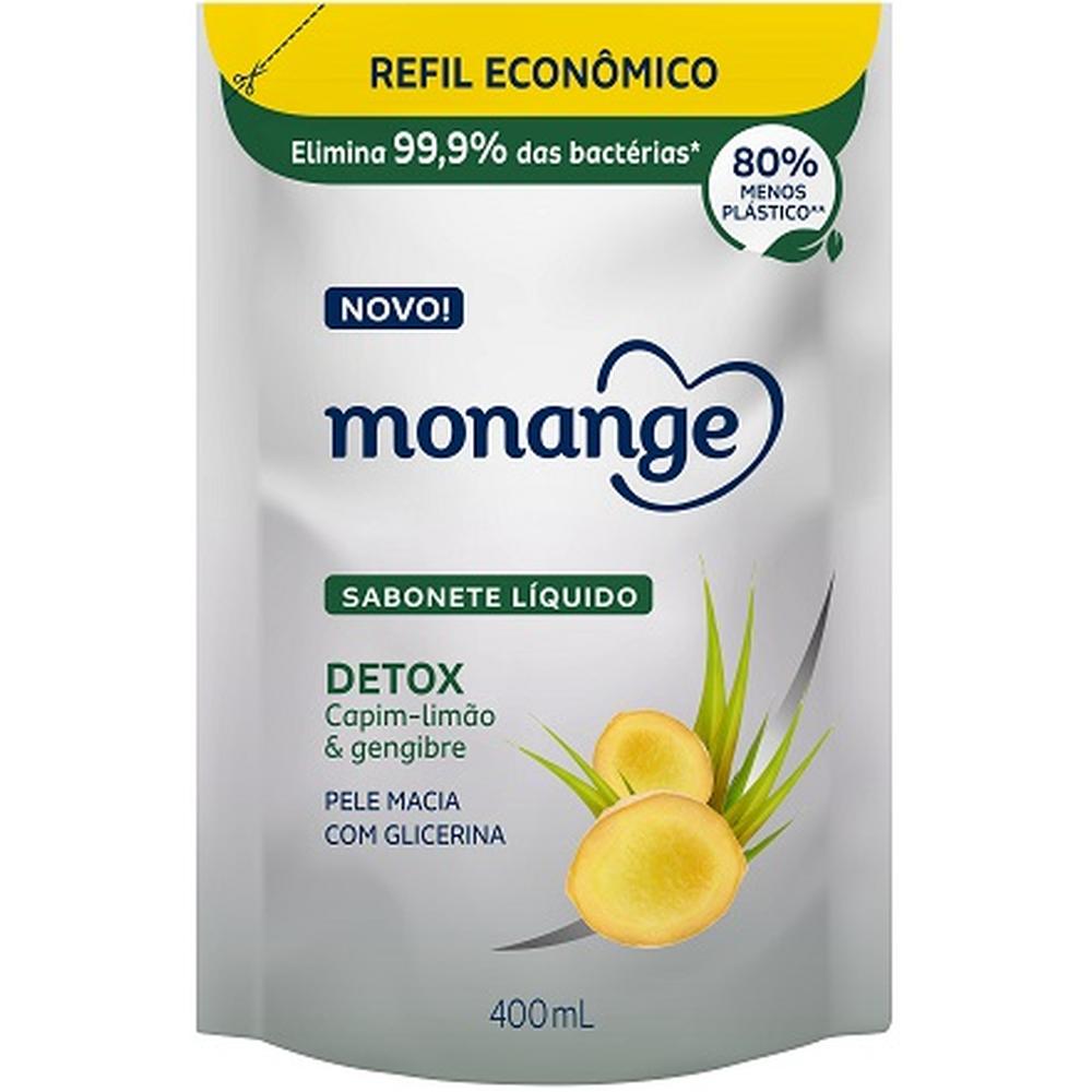 Sabonete Liquido Monange 400ml Refil Detox