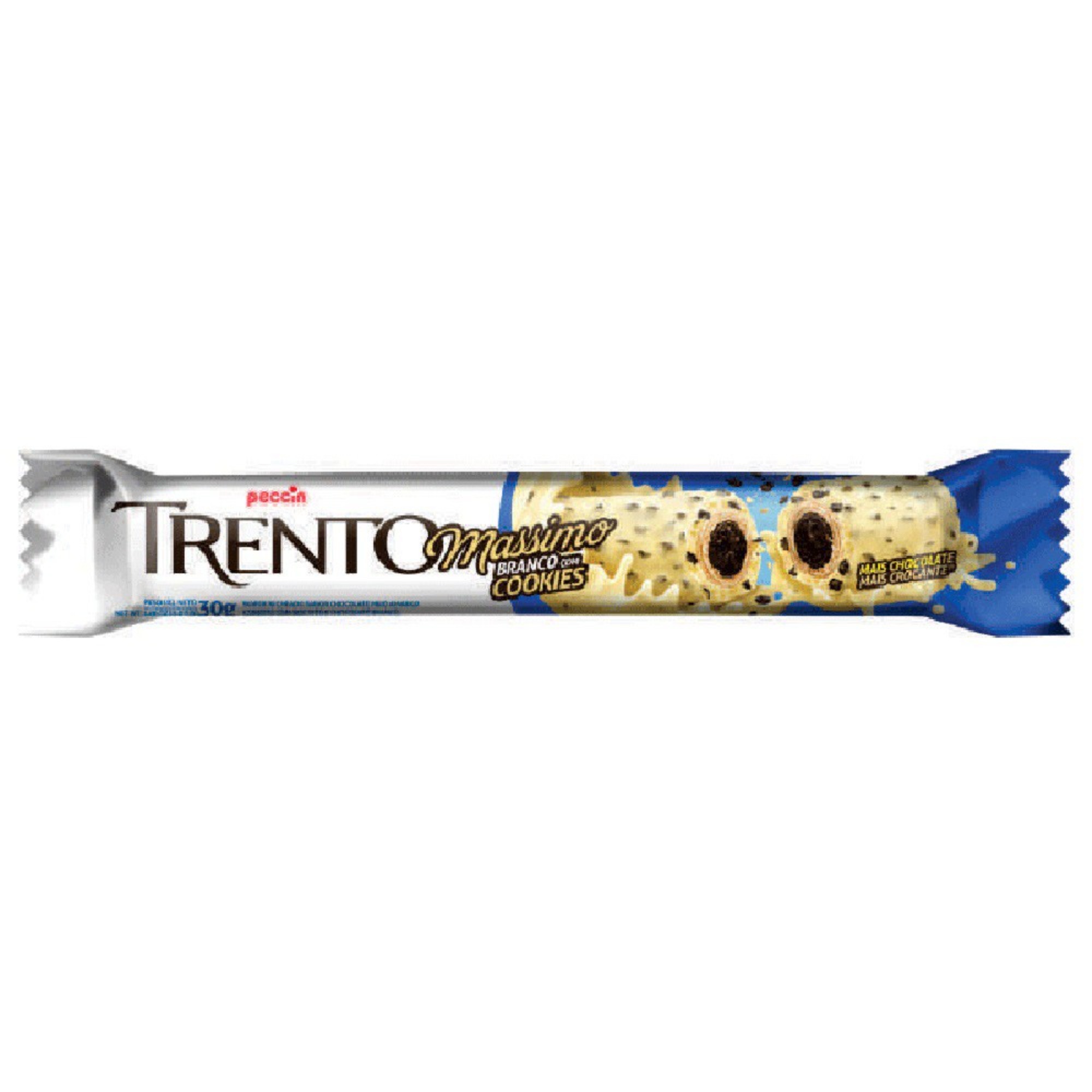 Chocolate Trento Massimo Chocolate Branco Com Cookies 30g