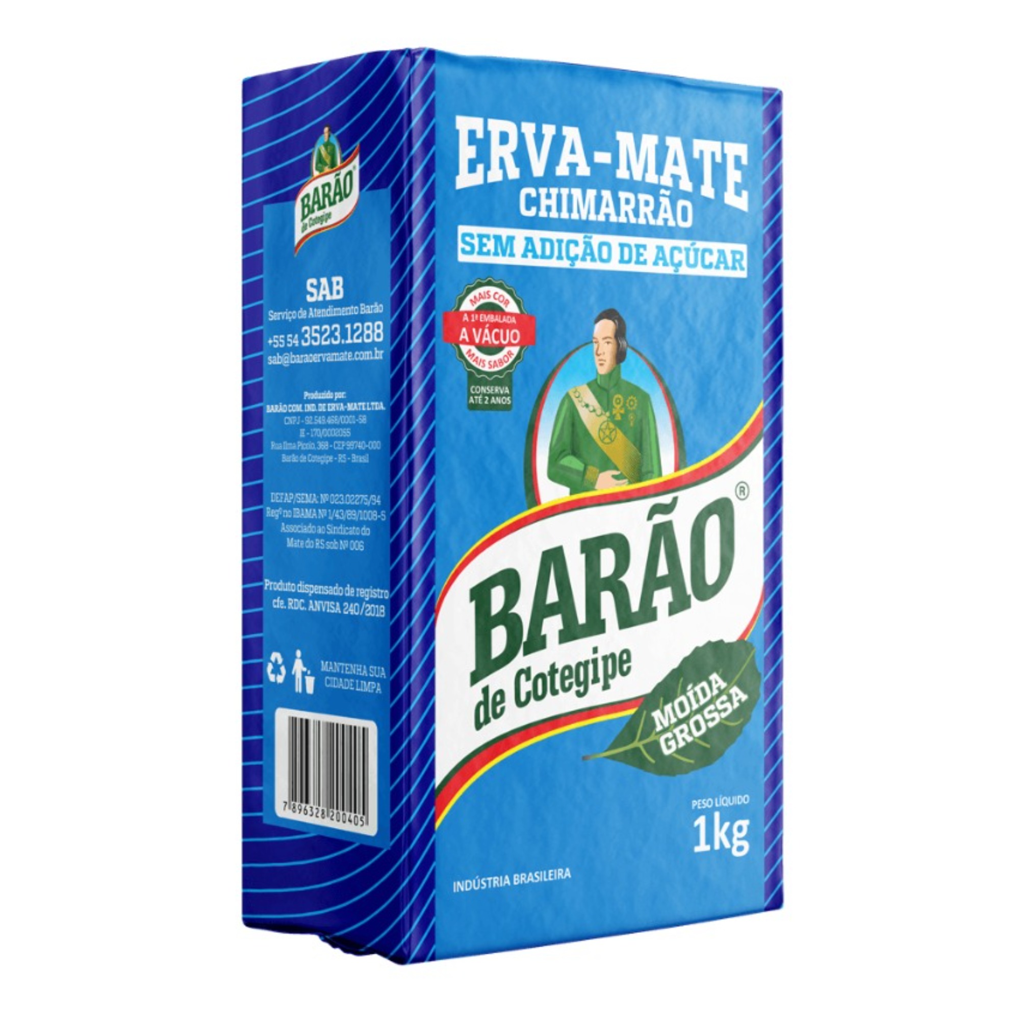 Erva Mate Barão 1Kg Moida Grossa