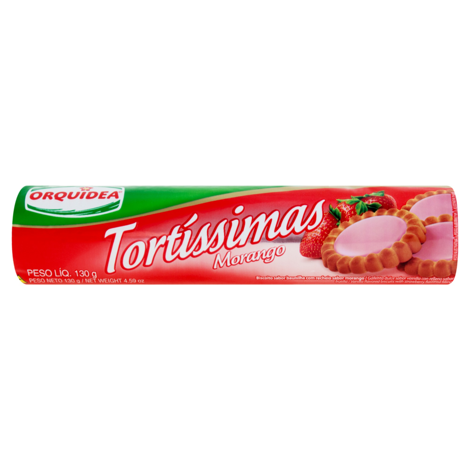 Tortissimas Orquidea Biscoito Recheado 130g Morango