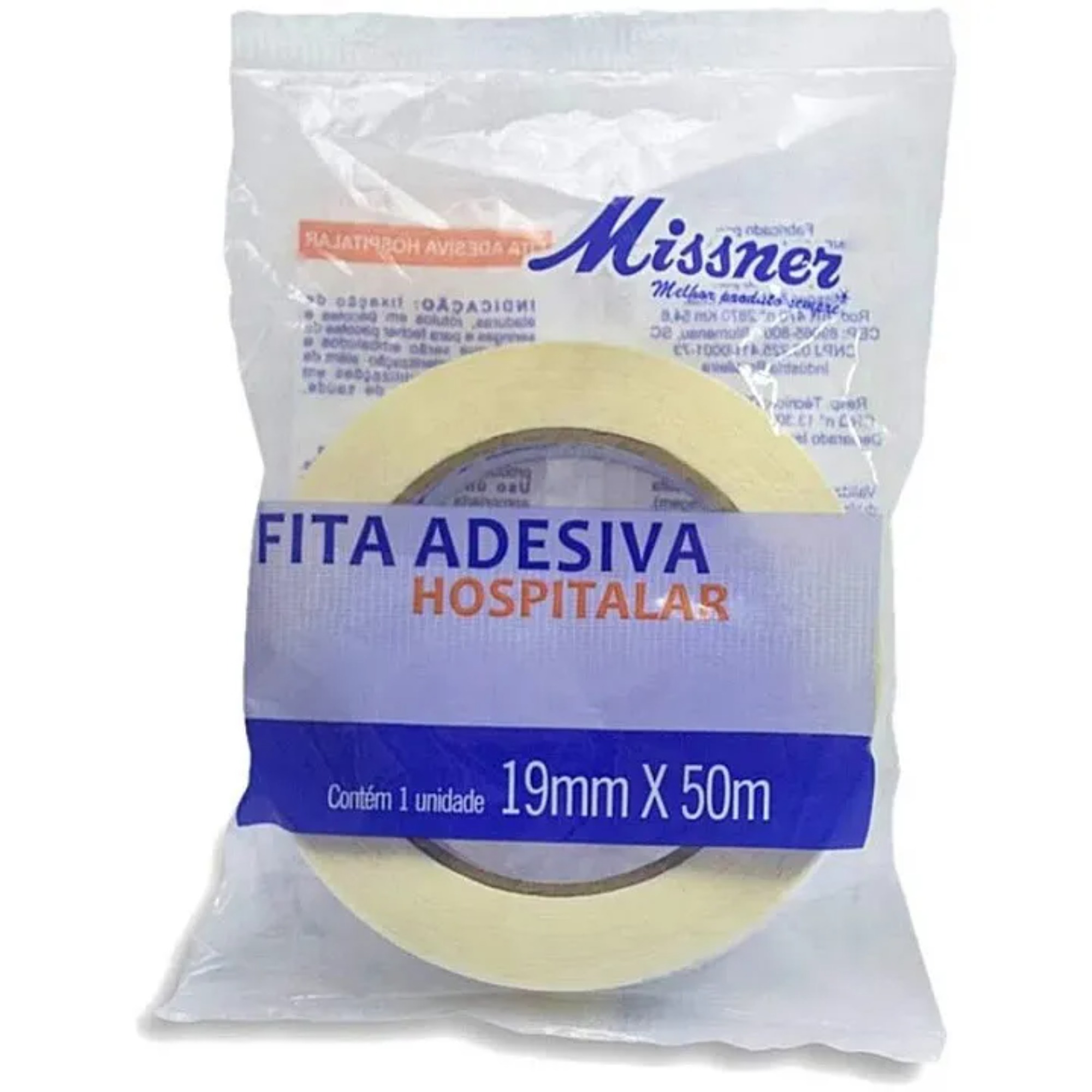 Fita Crepe Hospitalar Missner 19mm x 50m