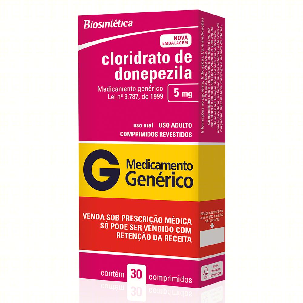 Donepezila 5mg com 30 Comprimidos Biossintética Genérico
